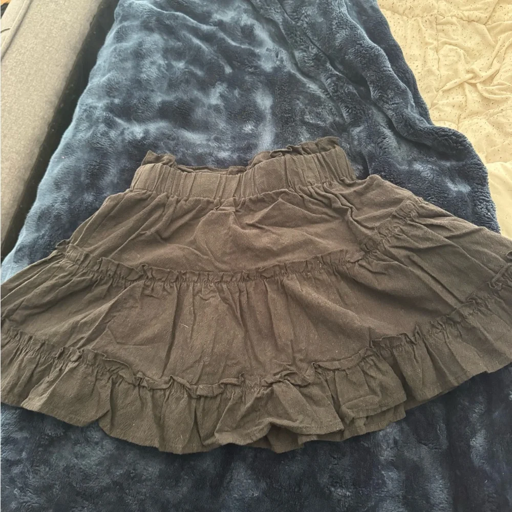 SHEIN Dark Brown Ruffled Mini Skirt - Picture 2 of 3